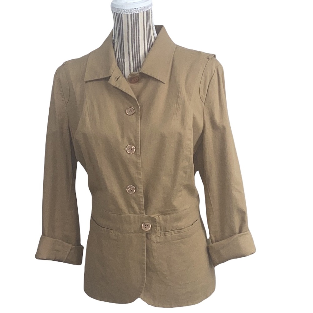Khaki color Size 14 casual blazer by Tapemeasure